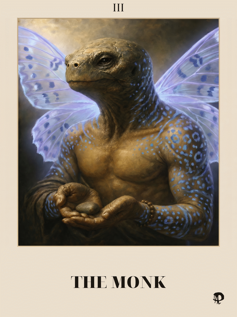 The Monk card from the Omythic Archetype Deck