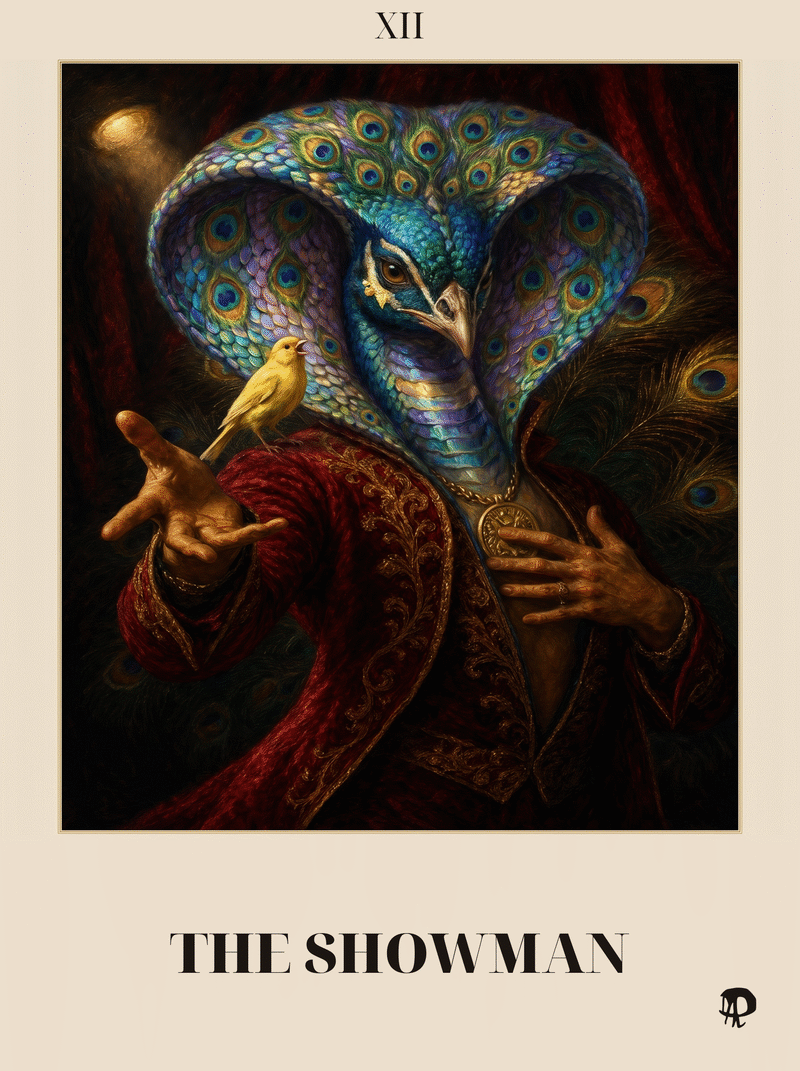 The Showman card from the Omythic Archetype Deck